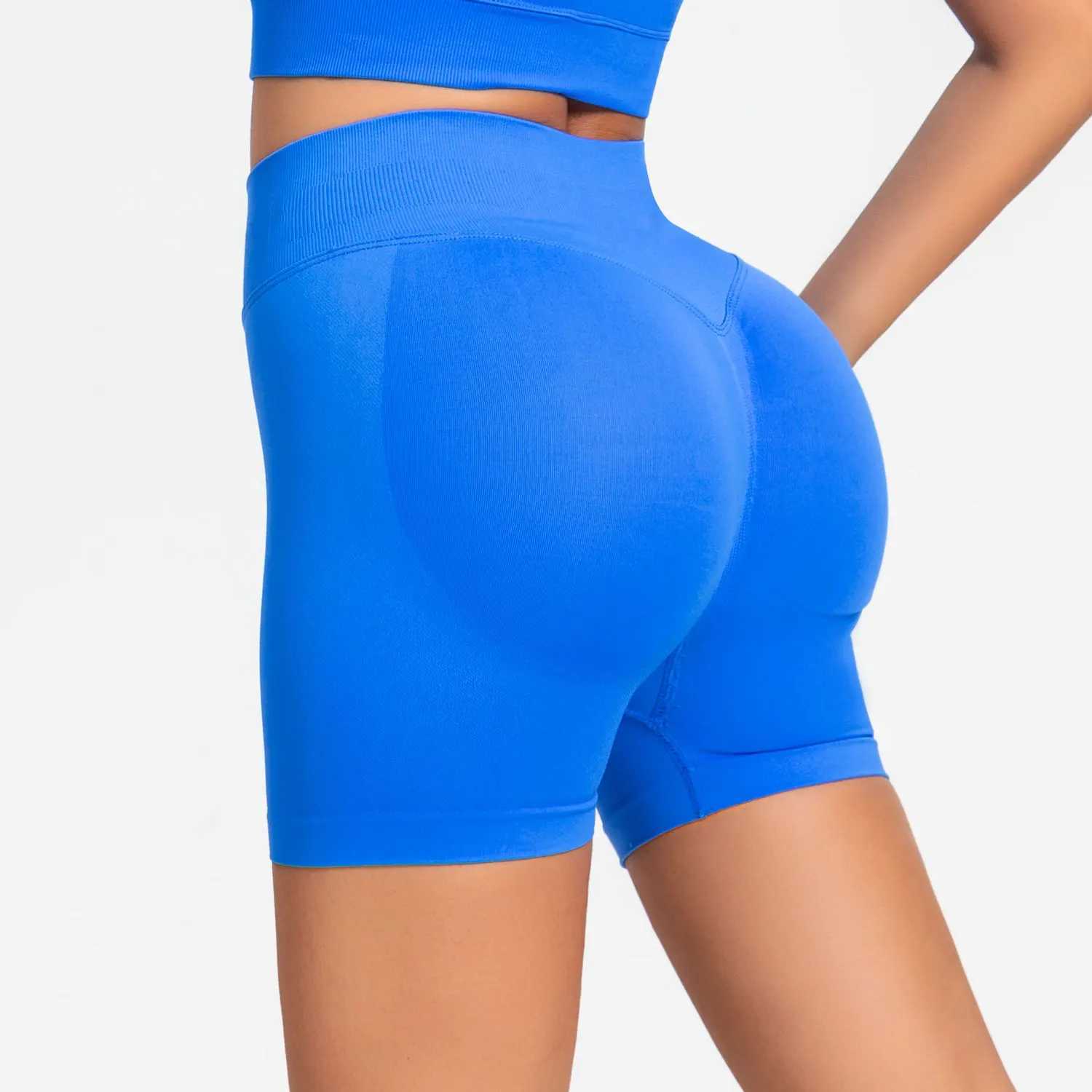 NCLAGEN Impact Shorts Womens Seamless Fitness Clothing Yoga with Cycling Exercise Legs Running Clothing Scrunch Hip Tight Y250412