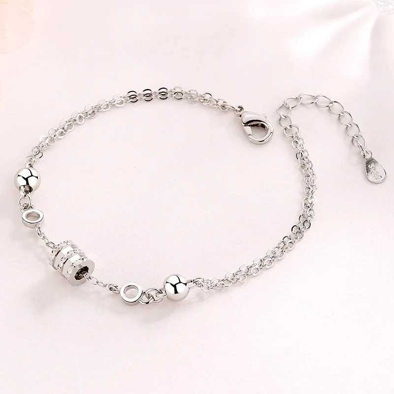 New 925 Sterling Silver High Quality Bead Romance Bracelet Chain For Woman Engagement Party Wedding JewelryC250411