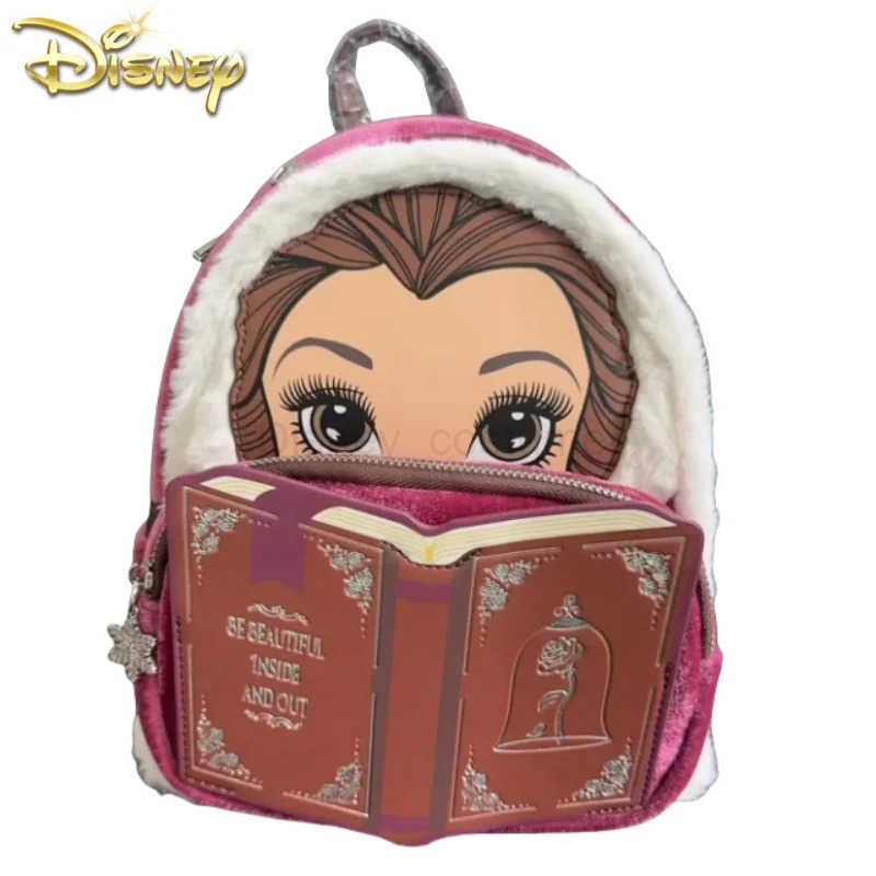 Disney Hot Loungefly Disney Finding Nemo Princess Belle Pixar Up Double Strap Shoulder Bag Purse School Backpack Gifts X250424