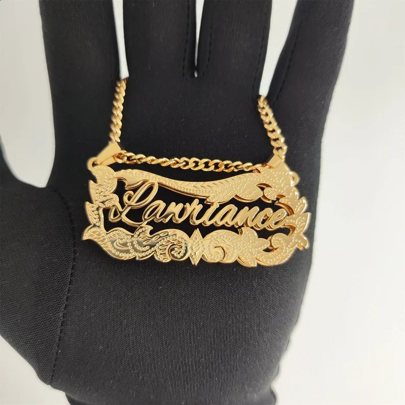 Zciti personalized y customized name doublelayer necklace stainless steel jewelry used as Christmas gifts for special groups 250410