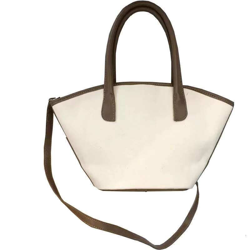 Portable Canvas Large Capacity Women's Versatile Fashion Vegetable Basket Tote Bag, Bucket Bags