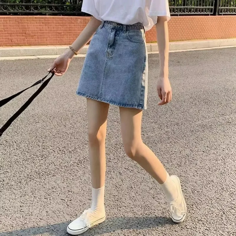 Summer denim womens short leather high Wiast sexy tight bag tight buttocks womens slim fit Y2K womens short jeans DURIKIES 250411
