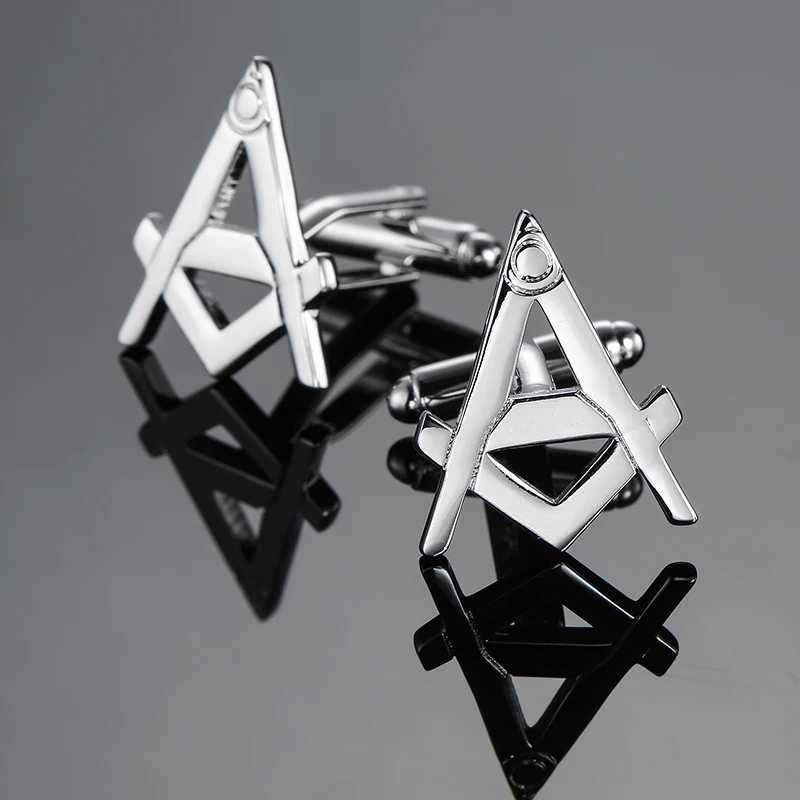 Hot Fashion Mens Cuff Links Freemasonry Cuff Links Masonic Cuff Button Sleep Designer for Masonry Square and Compass with GT250412