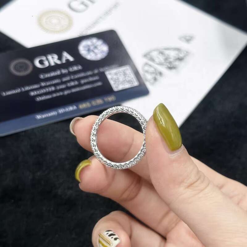 2025 Newest Womens Classic Eternity Moissanite Ring 18K Sterling Silver 925 for Wedding or Every Day Wear