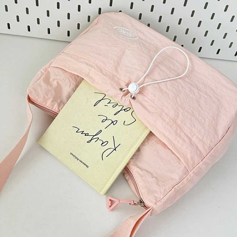 Japan Style Women Crossbody Bag New Casual Nylon Letter Composite Bag Simple Large Capacity Canvas Single Shoulder Tote BagT2511112