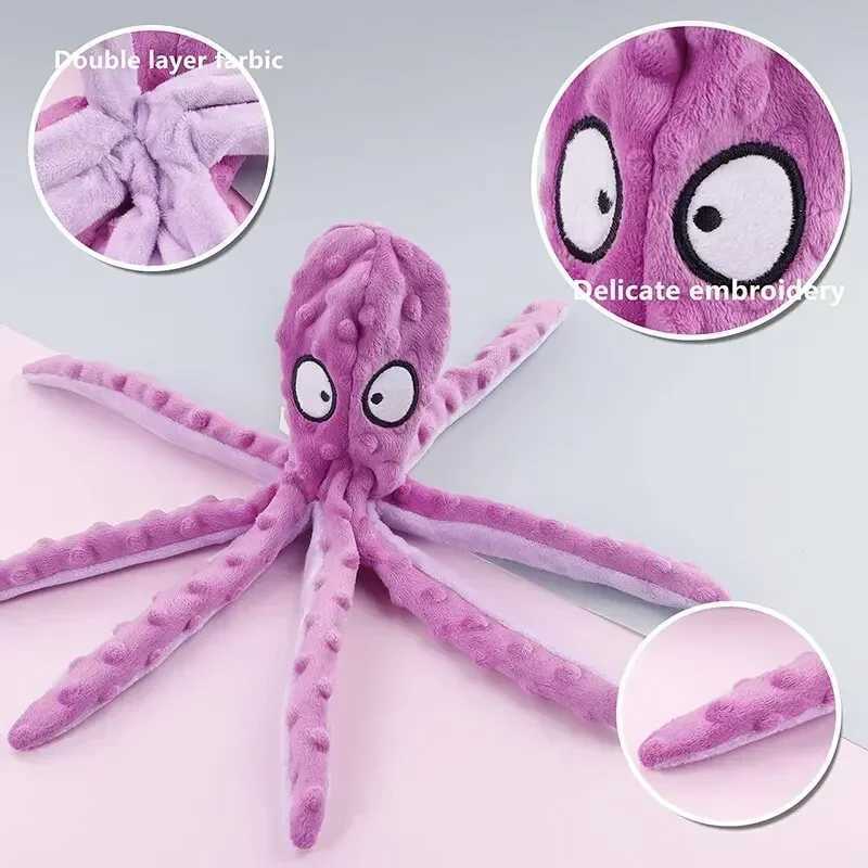 High Quality Dog toy octopus squeeze dog toy soft and durable interactive dog chew toy T2504012