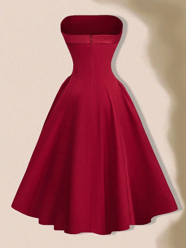 Plus Size Womens 2025 Summer Sleeveless Bra Sexy Evening Dress Polyester Material 250411
