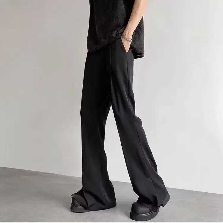 Brown Coffee ColorVibe Microflore Mens Casual Trouser Side Seam Straight Leg Feel Straight Leg Set AutumnXJ250412