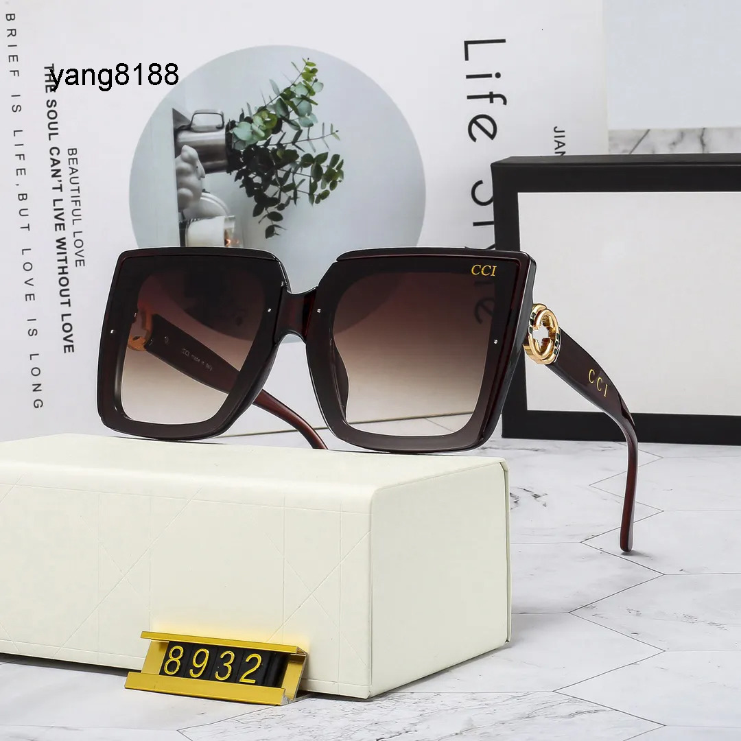 designer Sunglasses 2026 Fashion Large Frame Square Womens Sunglasses Trendy Slim Sunglasses 8932 guccis guccii guccisunglasse ggs 8KSS