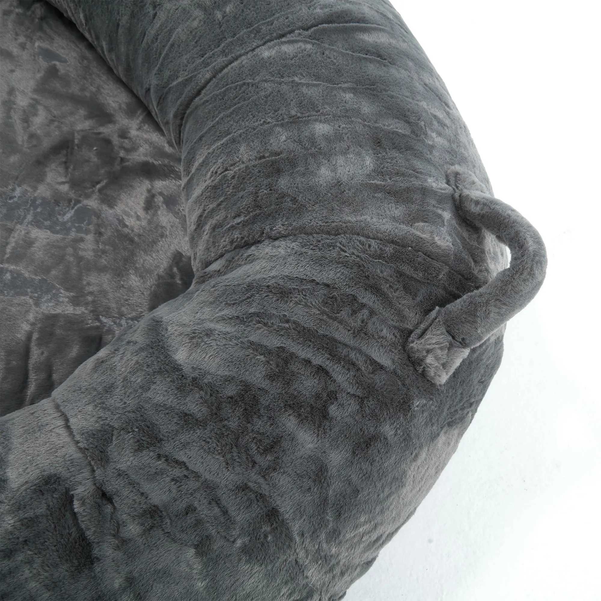 Adult human dog bed giant super memory foam man size pet bed fluffy plush man dog bed with Storag X250412