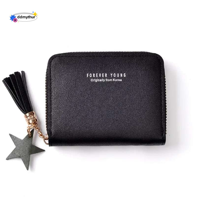 Tassel Coin Card Fashion Short Mini Wallets Korean Students Purse Female Small Wallet for Women ddmythur
