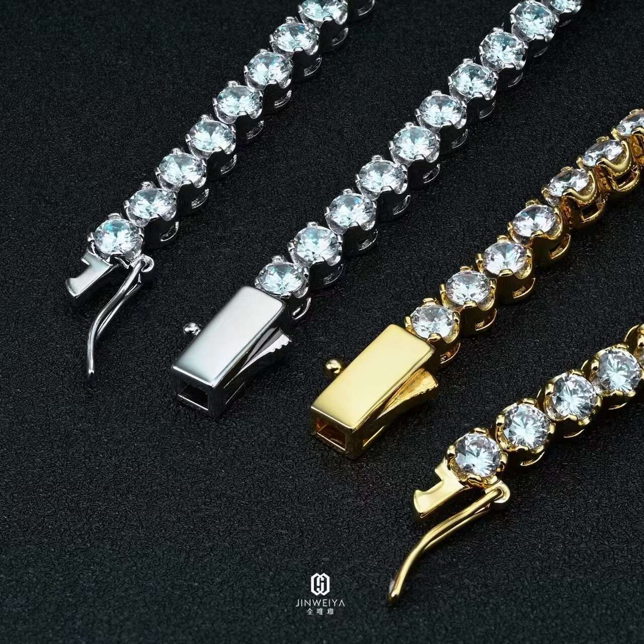 Manufacturer GRA Approval Classic Bracelet 925 Silver 5A Moissanite Tennis Bracelet Gift for Couple