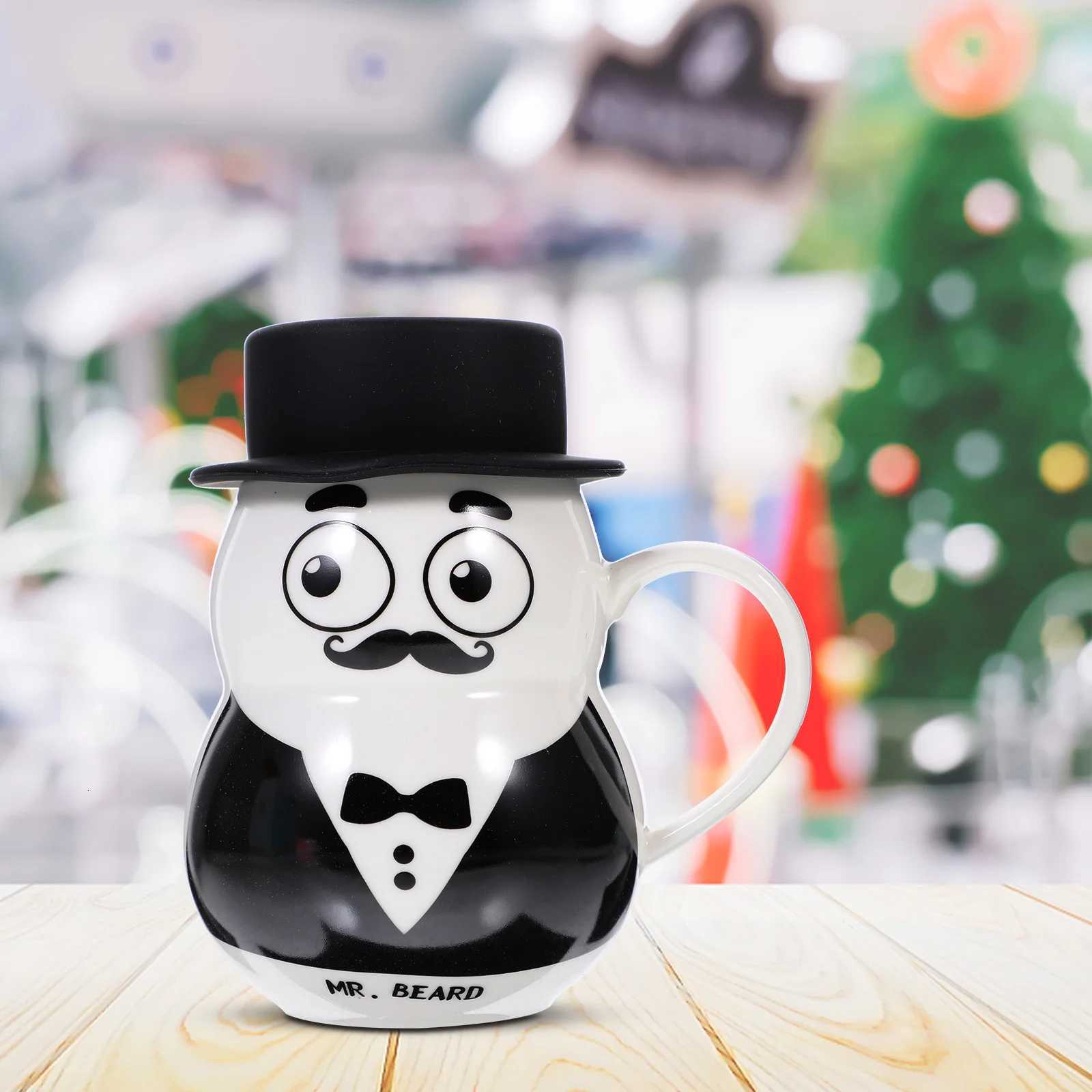 Christmas Christmas Snowman Ceramic Mug Creative Cartoon Design Heat Cold Resistance Smooth Easy to Hold Ideal for Coffee Tea Hot Y251112