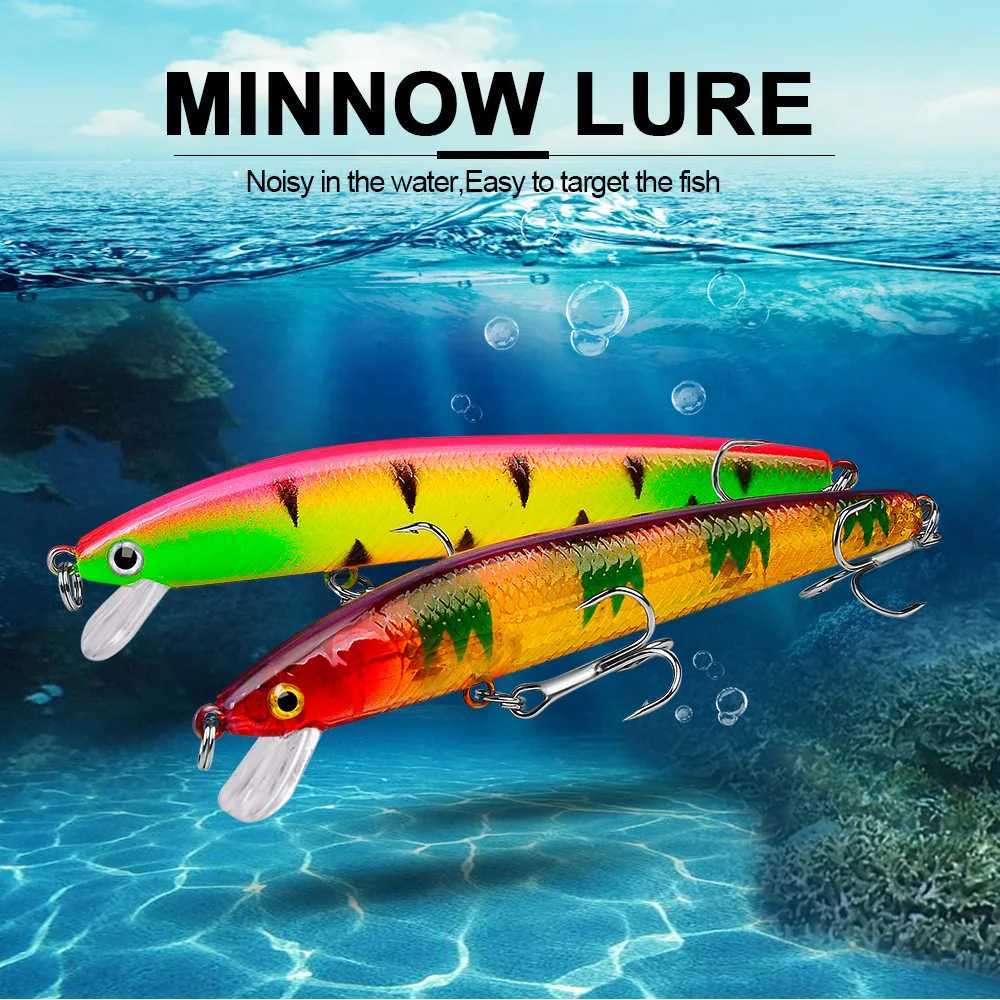 8.5g/Sinking Minnow Lure UV Color Rattling Lifelike Hard Bait Freshwater Saltwater Bass Perch Fishing Trolling Crankbait Z250411