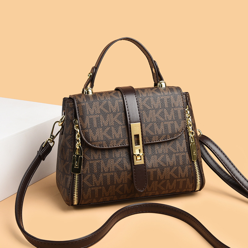 2025 New style retro old flower single shoulder cross body and hand-held bucket bag Light luxury and high-level texture Foreign style and versatile ne