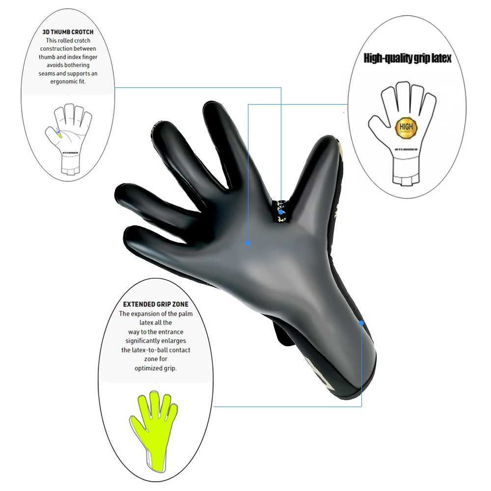 Professional Goalkeeper Gloves Adult and Childrens Football Latex Thick Protection Goalkeeper Football Sports Goalkeeper GlovesXJ250412