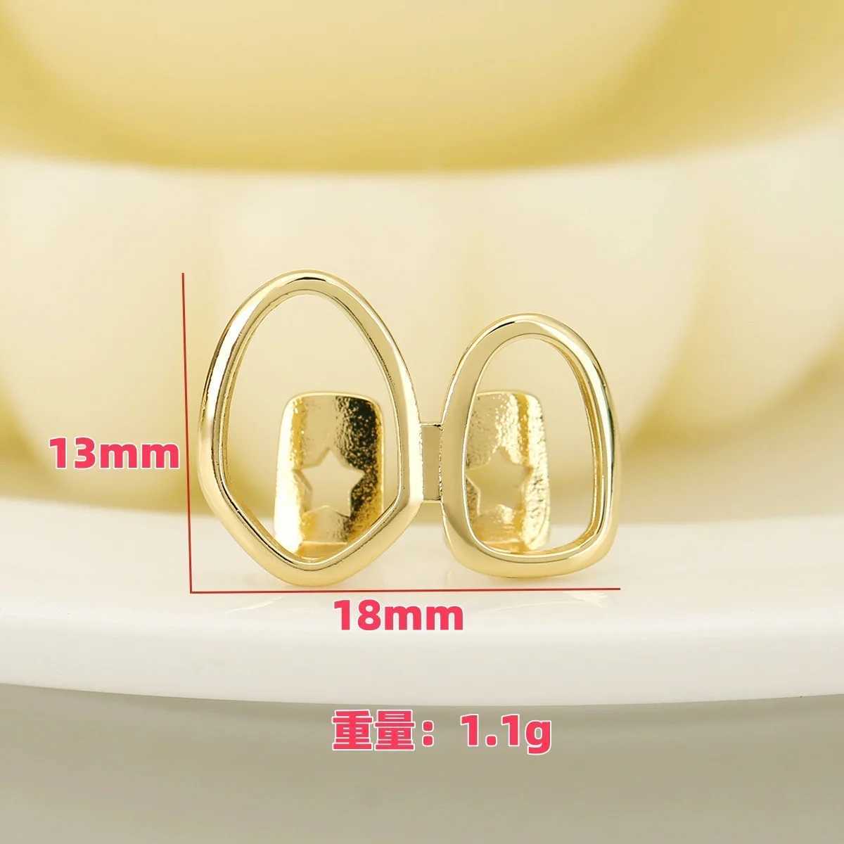 Hip Hop Hollow Heart Teeth Grillz Womens Gold Everyday Wearable Teeth Jewelry Teeth Grillz W250412