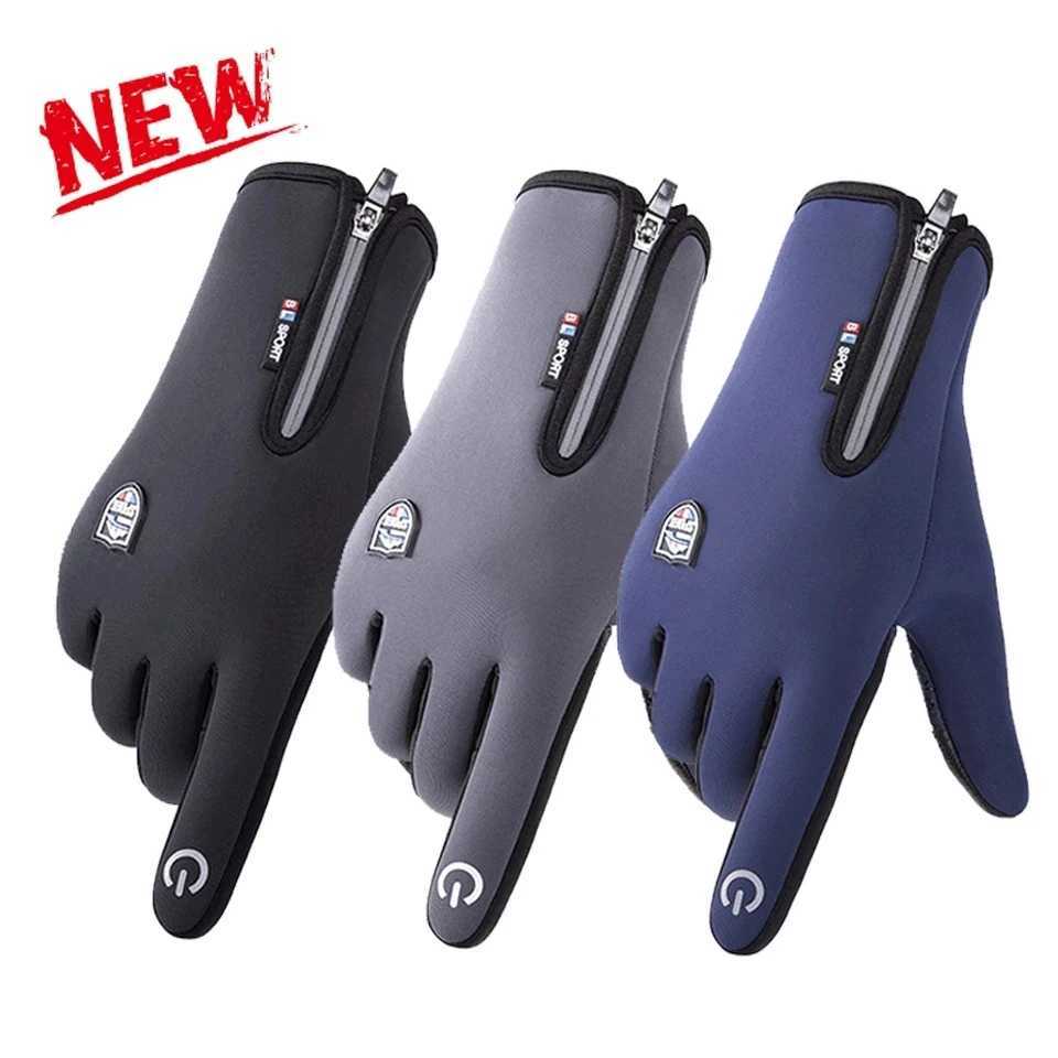 Touchscreen Winter Thermal Warm Cycling Bicycle Gloves Bike Ski Outdoor Camping Hiking Motorcycle Gloves Sports Full FingerC250412