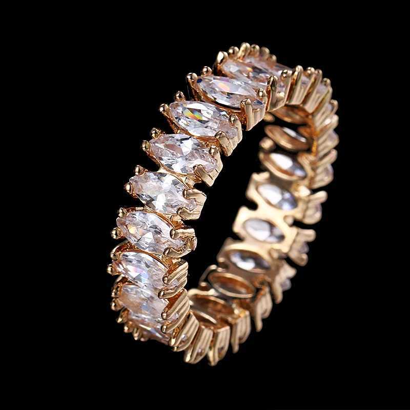 EMMAYA Charm Stone Ring Blue Zircon Fashion Womens Wedding Jewelry Engagement Ring Bague WomenXJ250412