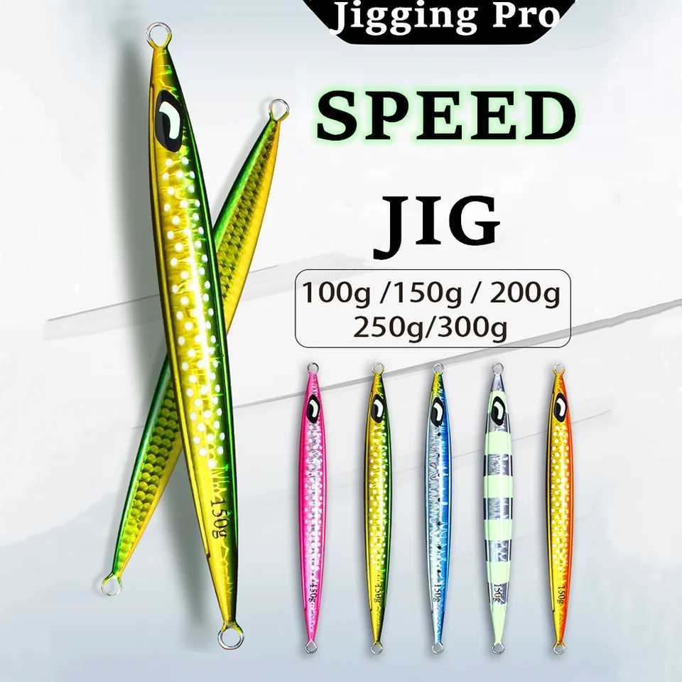 JIGGING PRO 100g 150g 200g 250g 300g Saltwater Metal Jigs Deep Sea Fishing Lure Vertical Speed Jigs Z250411