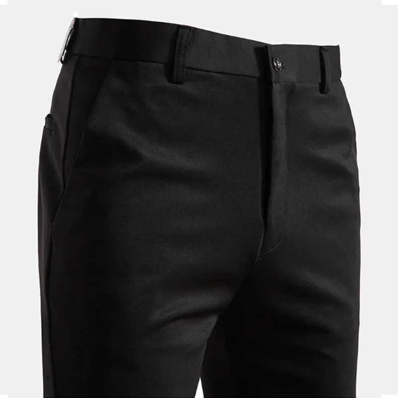 29-42 Mens Summer Thin Business Casual Set Pants Mens Elastic Straight Sleeve Formal Pants Size 28-40XJ250412