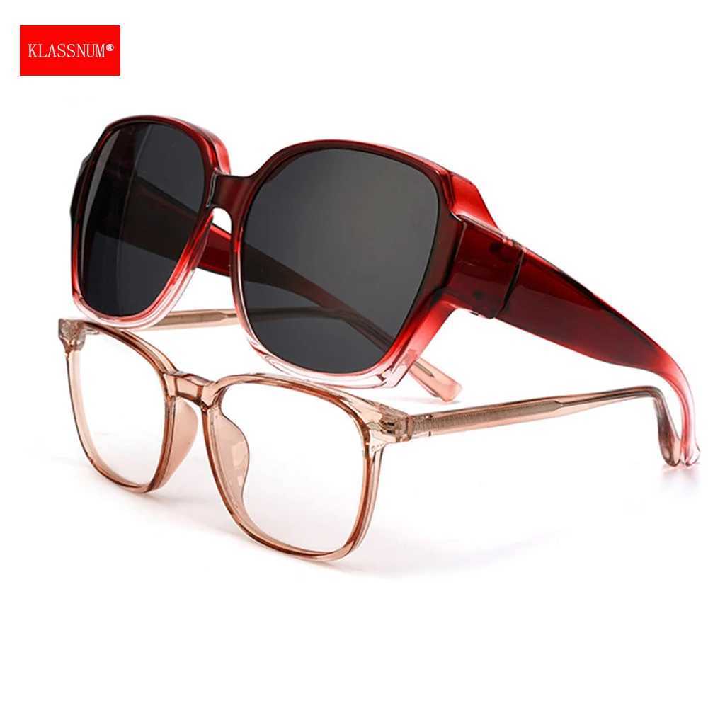 KLASSNUM Polarized Sunglasses for Women Men Fit Over Myopia Prescription Glasses Driving Goggles Fishing Sun Glasses Frame UV400 Z250411