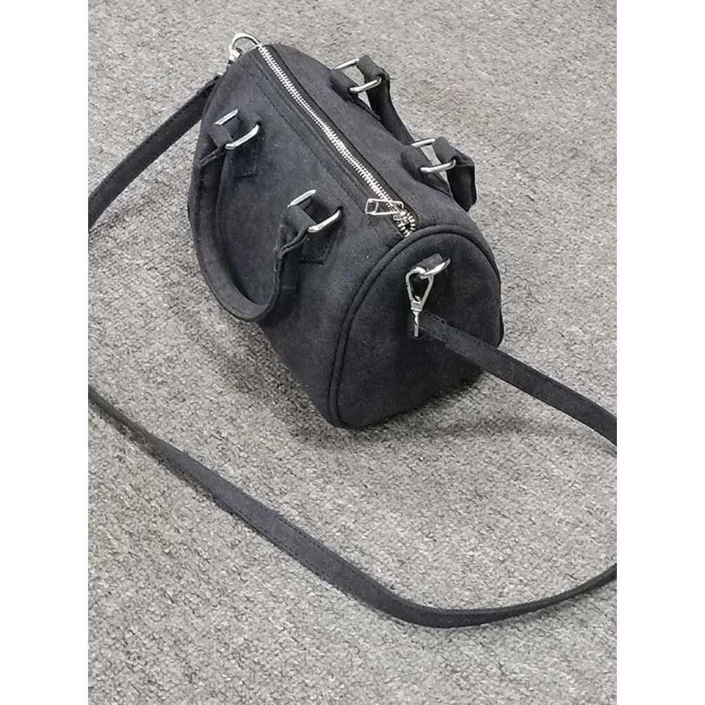 Women Casual Single Shoulder Army Green Canvas Pillow Small Female Tote Handbag Bucket Bag Japanese Crossbody Bags