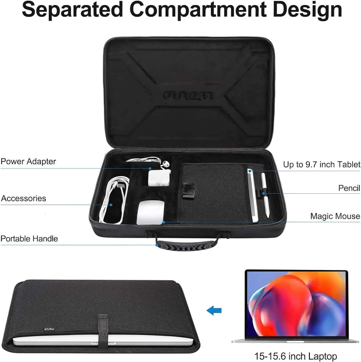 15 15.6 16 Inch Laptop Case For 2024 Book Air Pro M1 M2 M3 HP Lenovo Notebook Waterproof Shoulder Bag Briefcase