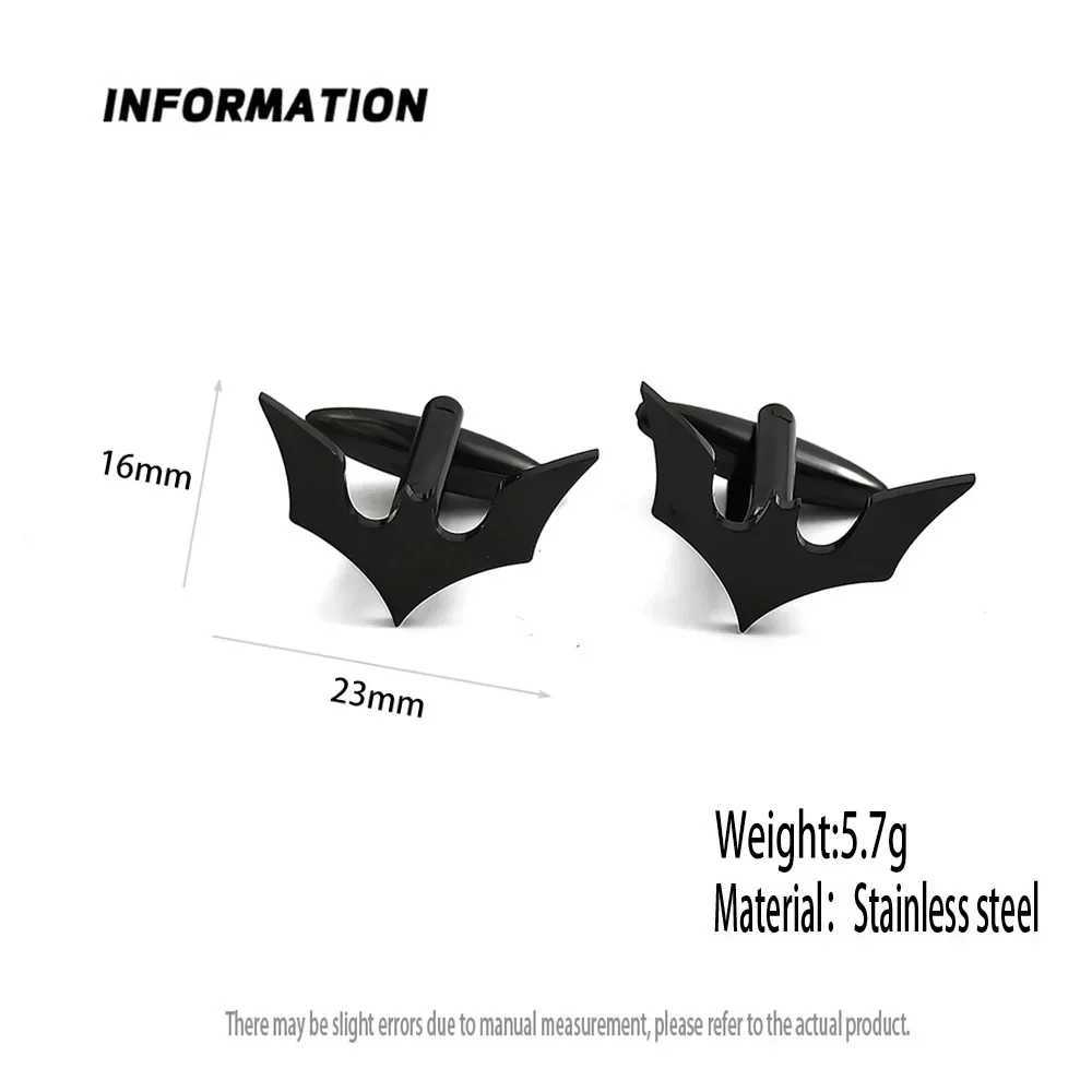 Bat cufflinks mens sleeves wrist buttons shirt buttons stainless steel cufflinks wedding beauty mens accessoriesT250412