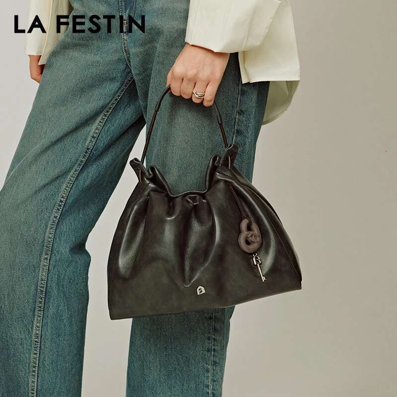 LA FESTIN Original Brand Women's Bag 2025 New Fashion Leather Shoulder Crossbody Large Capacity Bag Lady Handbag
