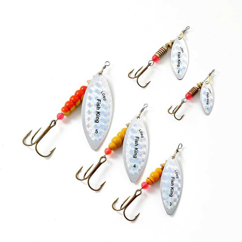 1pcs Spinner Lure Bait with Hooks Pesca Wobblers Metal Fishing Lure 4.5g/7.0g/12.5g/17.4g/27.1g Artificial Spoon Lures Bass Z250411