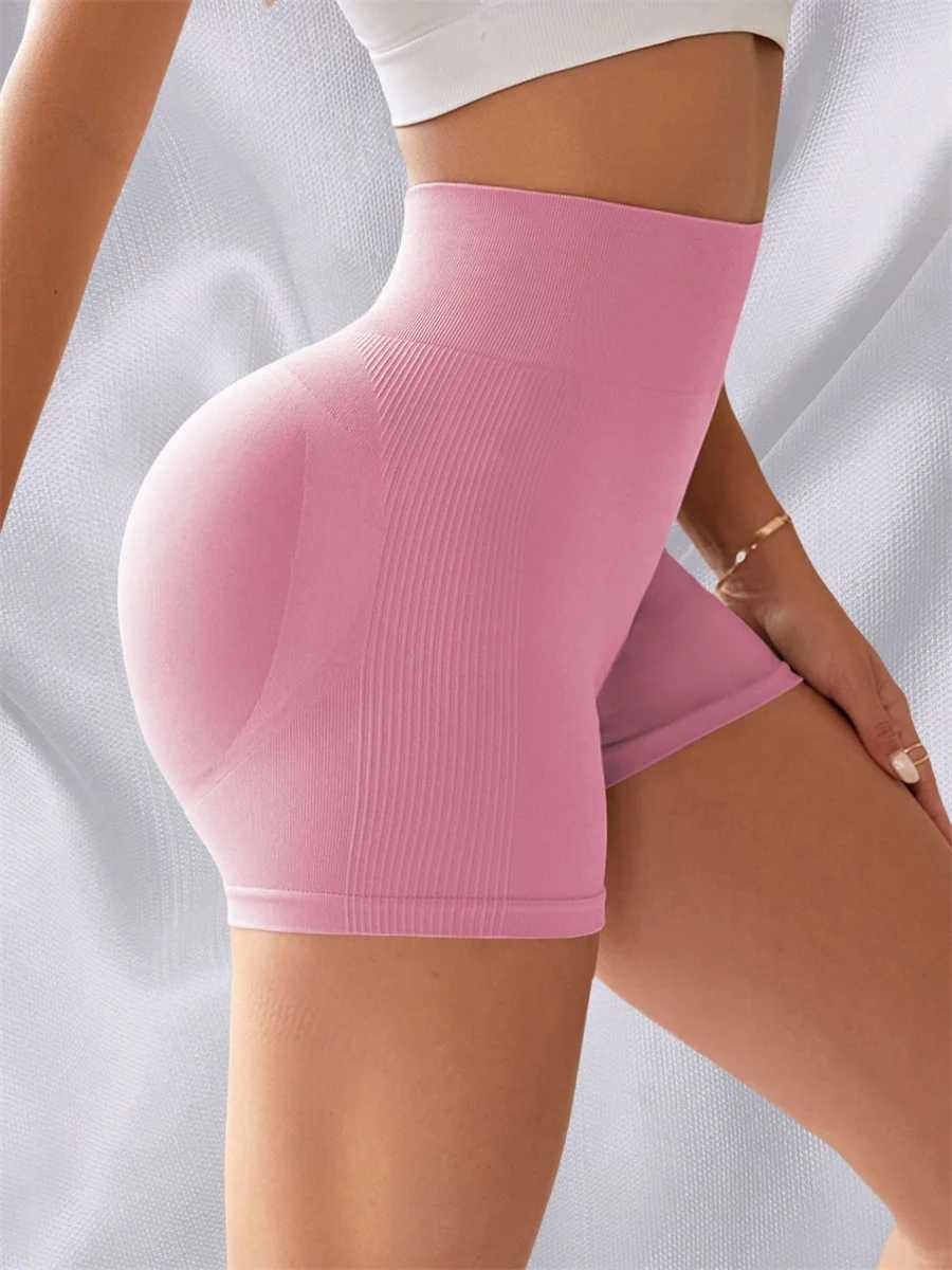 Womens gym shorts low waist seamless yoga shorts exercise bike shorts stretch fitness exercise running bike shorts sexy legs Y250412