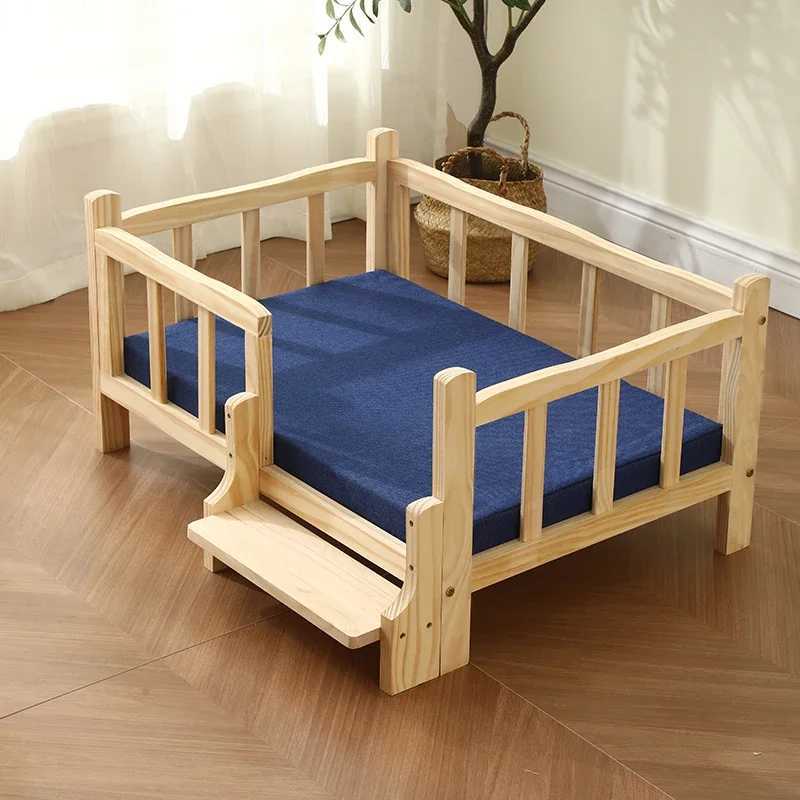 Four Seasons Solid Wood Cat House Elevator Safety Track Pet Bed Durable Carrying Shelter Comfortable Cat Nest X250412