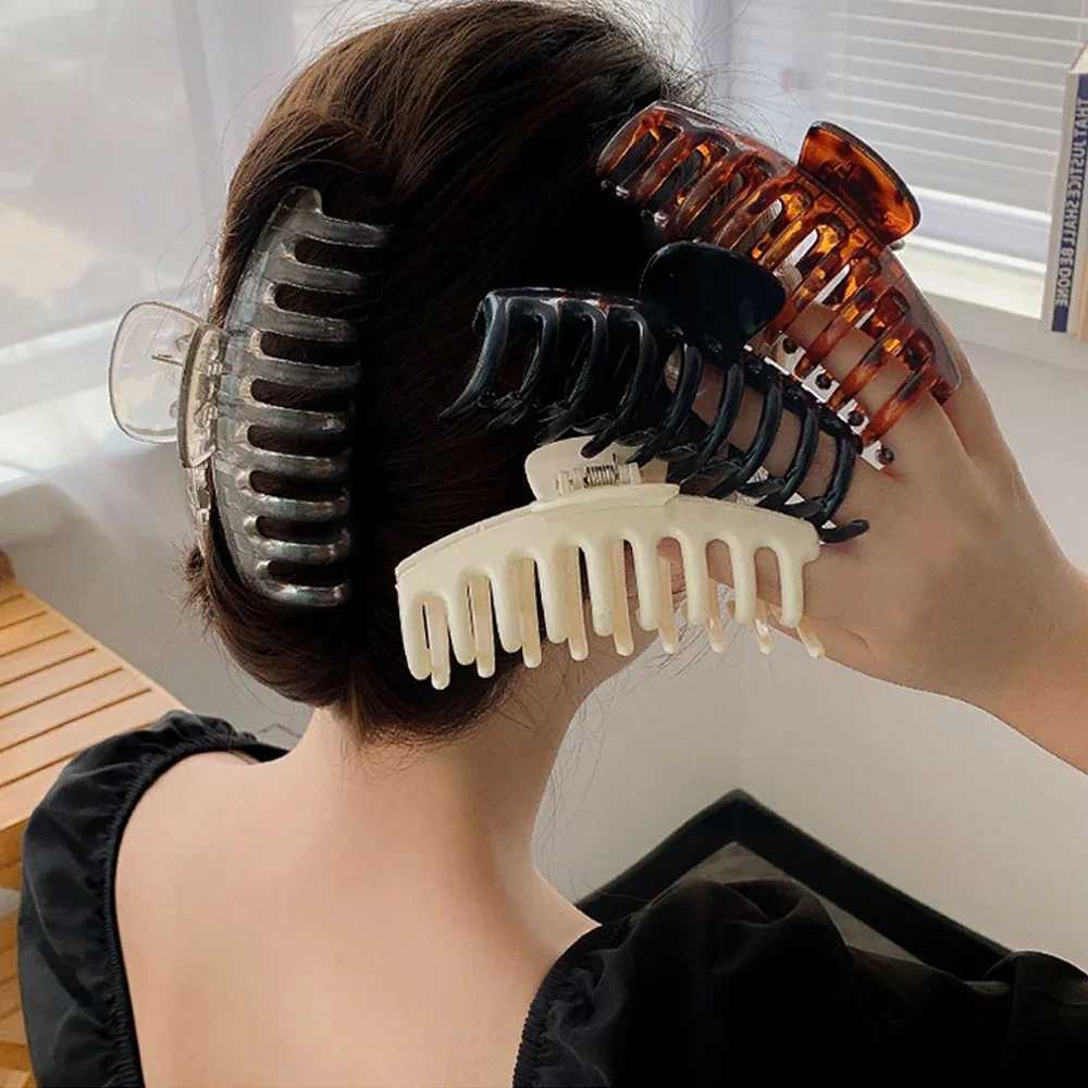 New womens oversized hair clip crab bucket girls ponytail hair clip shower clip fashionable hair accessory gift headwear Y2504012