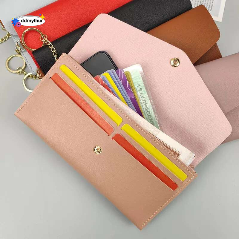 Women Wallet Female Long Purse Trend Slim PU Leather Multi-Card Pocket Credit Card Holder Ladies Hasp Clutch Money Pouch Handbag ddmythur