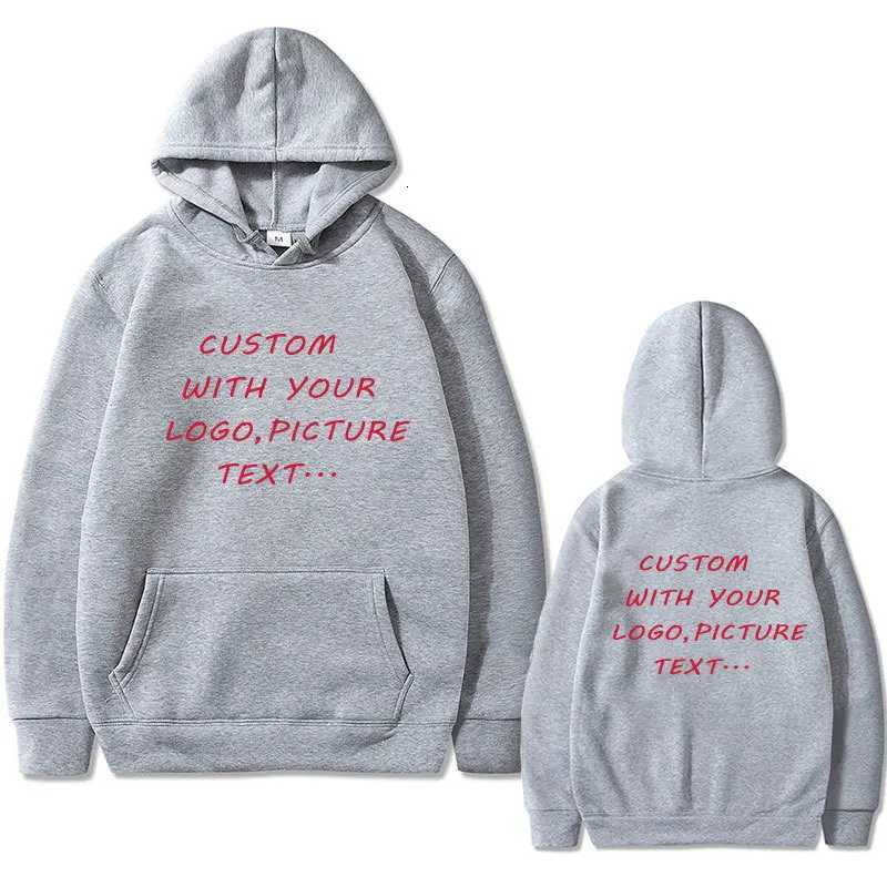 POD customization Custom Wtih Your Own /picture print mens Autumn fleece Hoodie Regular fit Long Sleeve clothes Fashion Streetwear SportwearT251112