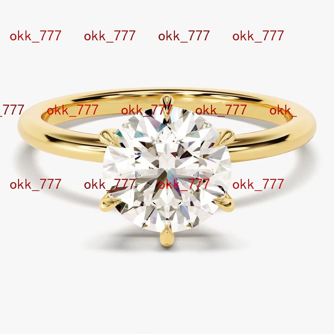 Wholesale Custom Jewelry 2ct 3ct Round Brilliant Cut VVS1 GRA Moissanite Diamond Wedding Rings Women