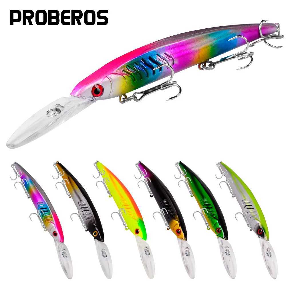 PRO BEROS 1PCS Minnow Fishing Lure 15cm 13g Floating Hard Bait Wobbler Jig Bait Crankbait Carp Striped bass Pesca Fishing Tackle Z250411