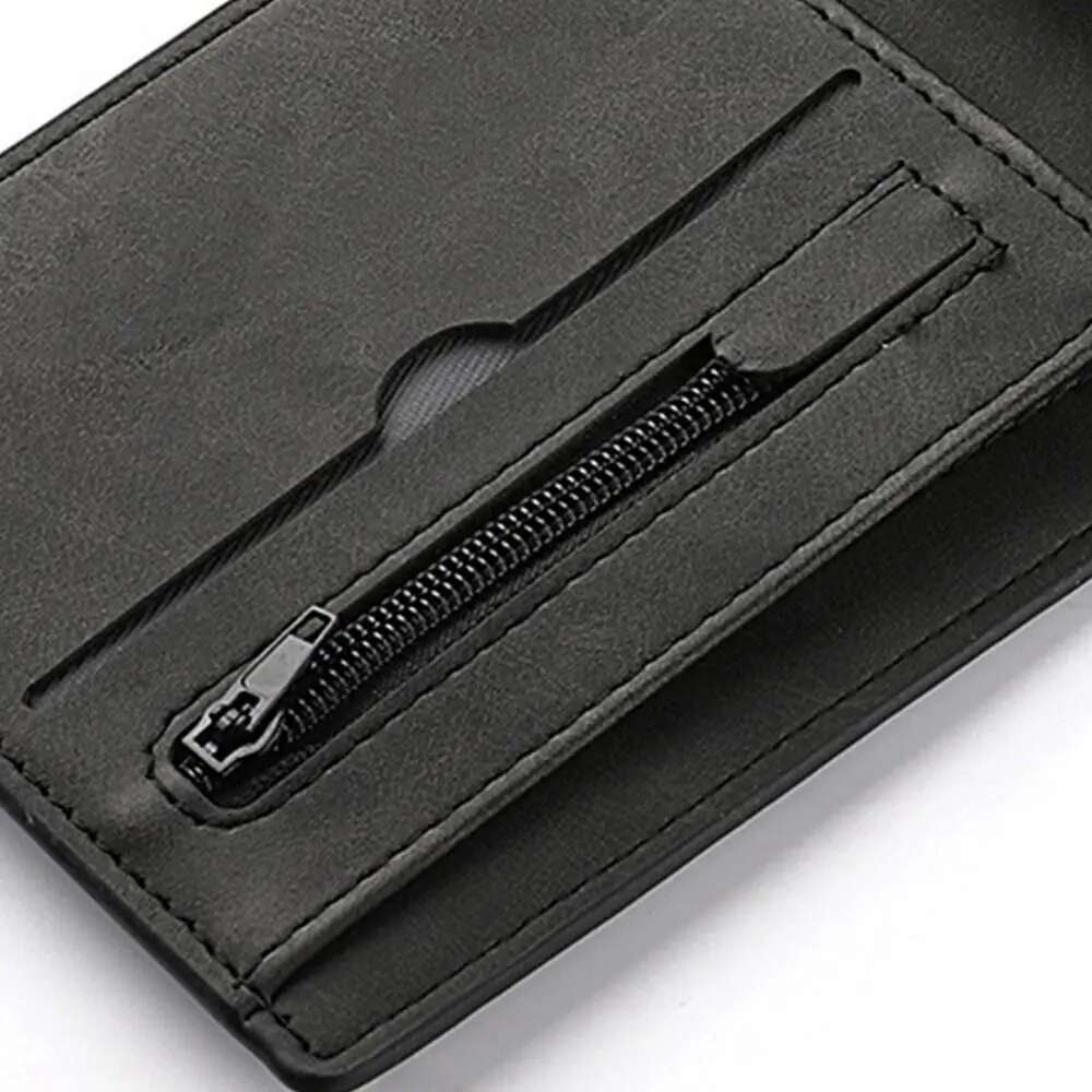 Multi-card Slot Men Wallet Fashion Folding Large-capacity Coin PU Leather Short Purse ddmythur