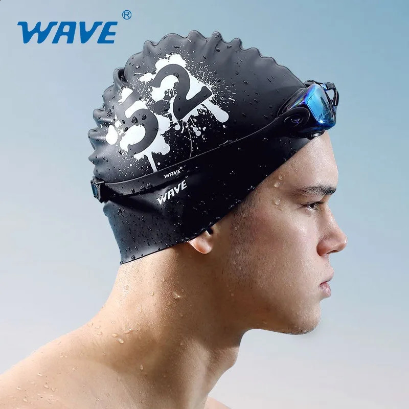 2025 Mens Swimming Cap. Waterproof and Hair-Protecting Silicone Swimming Cap 250411