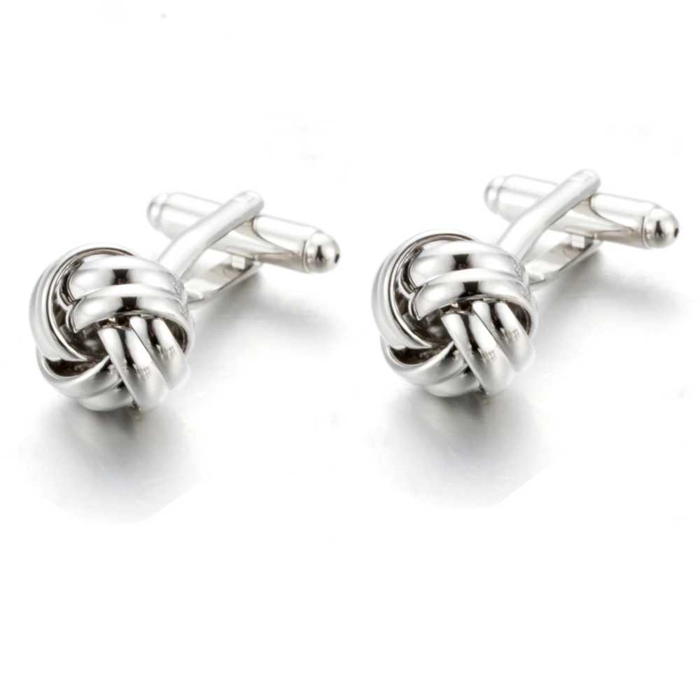 Vajra Cufflinks Stud Set 8-Piece Luxury Gemelos Silver Knot Tail Coat Collar Stud Set Bonito Gemelos 536T250412