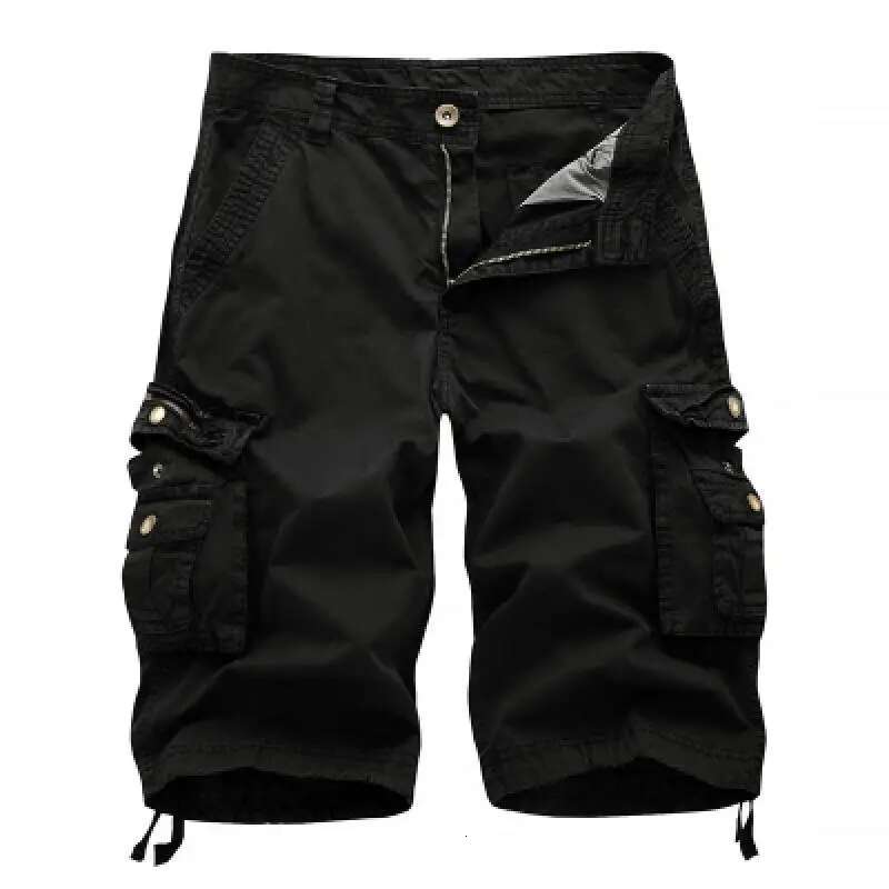 Cotton Summer Men Army Military Tactical Homme Male Casual Streetwear Multi-Pocket Cargo Shorts