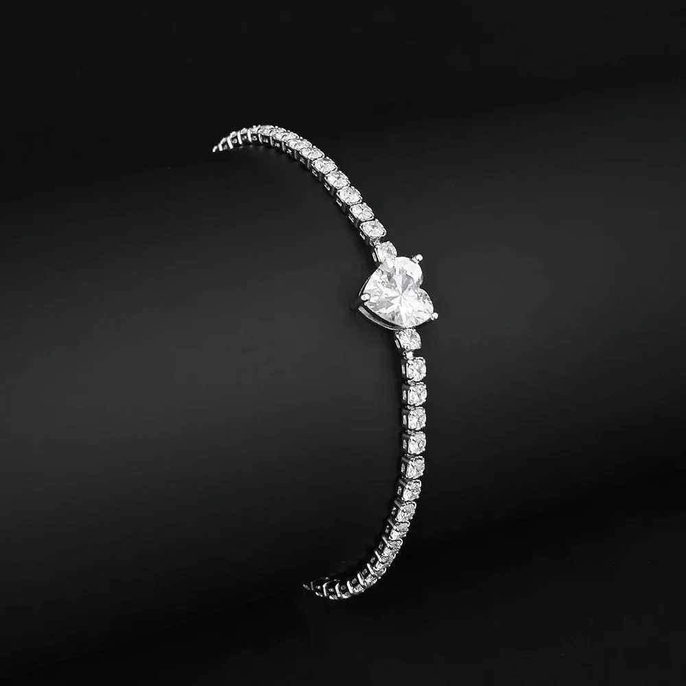 Moonso Products Luxury Pink Silver Color Heart Bracelet Bangle for Women Anniversary Gift Drop Shipping S8433C250411