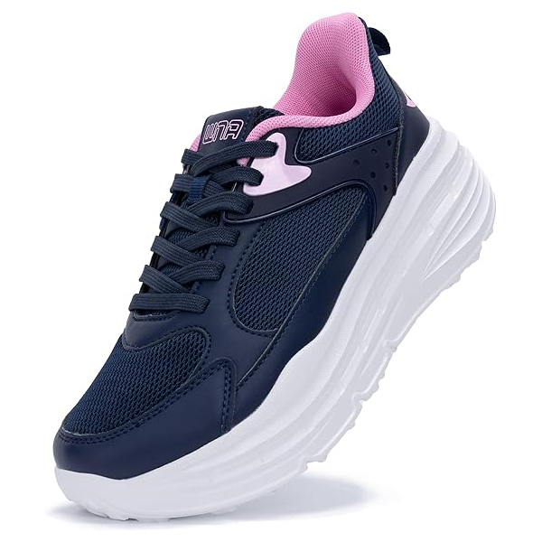 Designer Shoes High Quality Women's Chunky Platform Sneakers Lightweight Walking Lace-up Memory Foam Comfortable Casual Sneakers