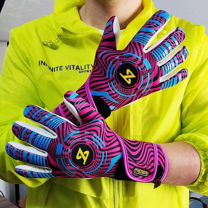 Trobrs new competitive half finger breathable thick and durable natural latex goalkeeper gloves with internal seamsXJ250412