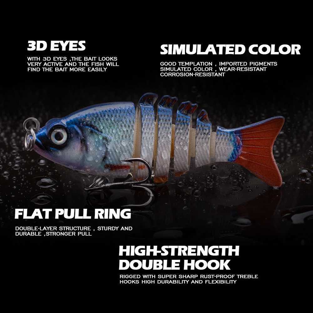Multi Jointed 5cm Bionic 2020 Fishing Lures Crankbait Lifelike Hard Fish Baits 2.5g Small Fishing Lure Set Wobblers Tackle pesca Z250411