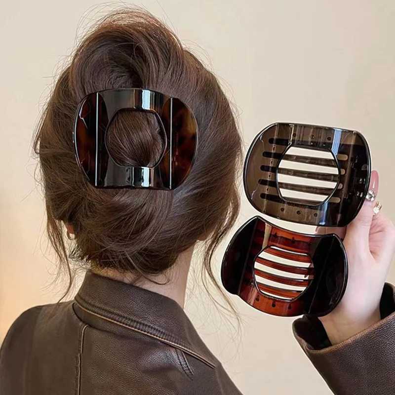 New Korean acetate hair clip hair clip accessories womens spoon clip spring clip leopard hair clip top clip simple headband clip Y2504012