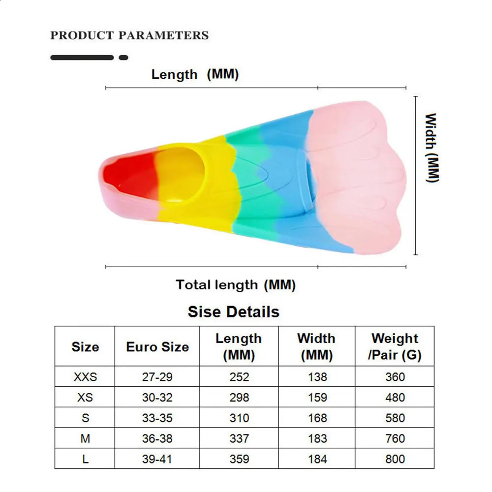 Professional Silicone Short Flippers Butterfly Frog Shoes for Kids Adult Free Swimming Snorkeling Sports Equipment Special Fins 250411