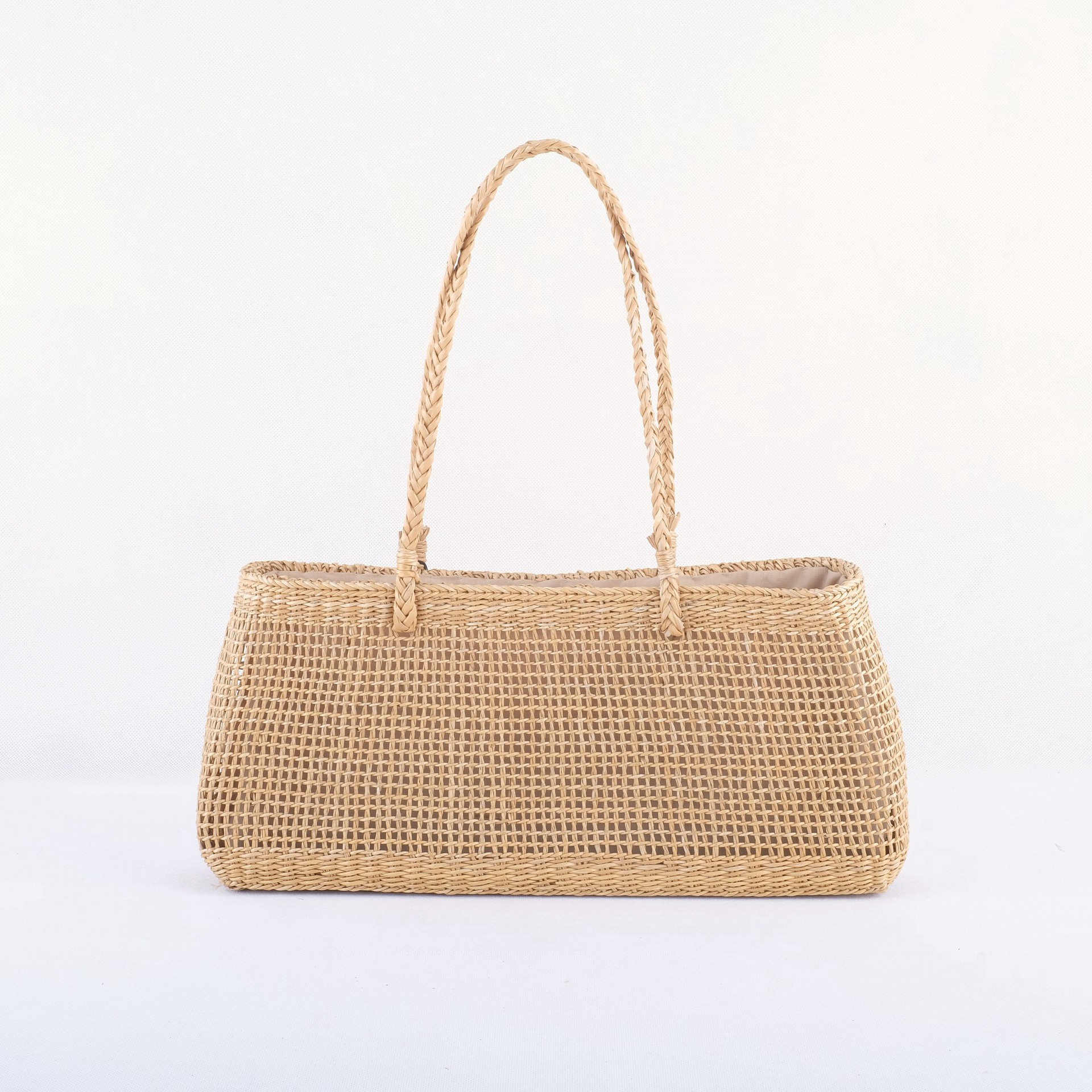Large Capacity Straw Basket Shoulder Bag Women Summer Travel Top Handle Bags Fashion Simple Design Woven designer handbags Beach Tote