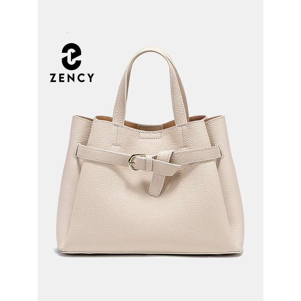 Designer Bag Zency Fashion Genuine Leather Top-Handle For Women Designer Crossbody Zipper Purse Elegant OL Work Bag Tote Sac